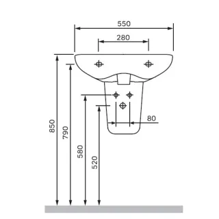 Полупьедестал AM.PM Like C804970WH белый